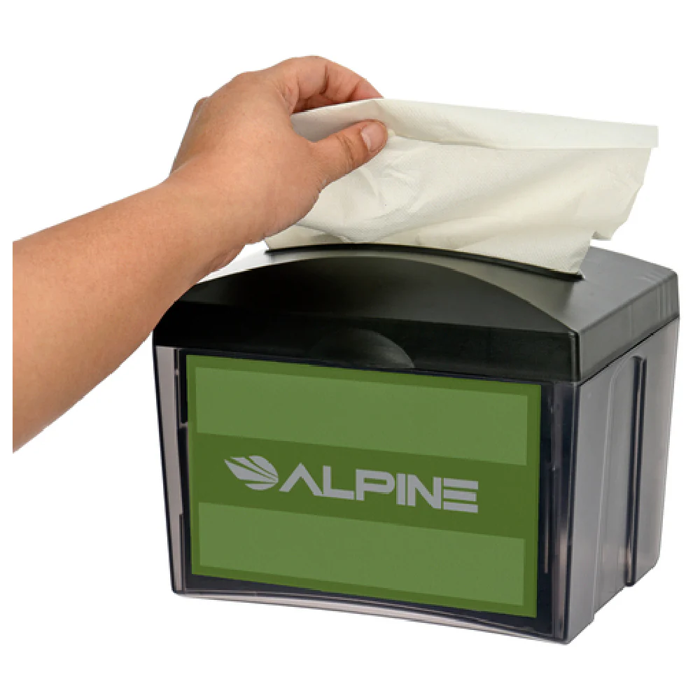 Alpine Industries ALP4332 8 Inch Interfold Napkin Dispenser Tabletop Black Alpine Industries ALP4332 8 Inch Interfold Napkin Dispenser Tabletop Black