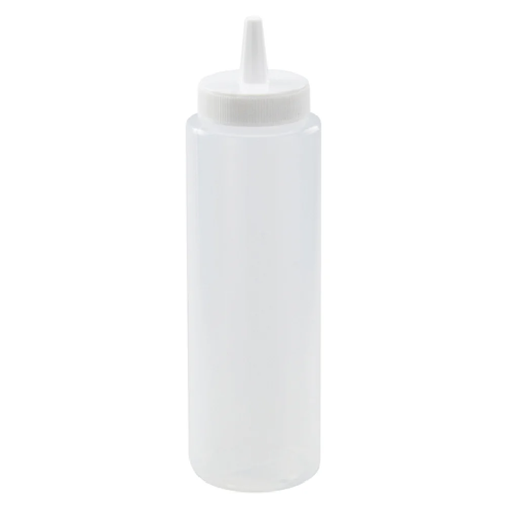 Winco PSB-08C 8 Oz BPA Free Squeeze Bottle Clear Plastic 6 Packs