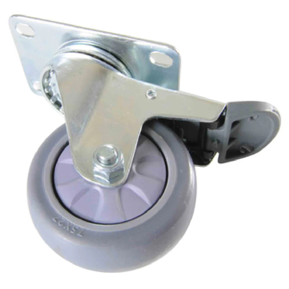 Thunder Group PLCB3150B 3 Inch With Brake Caster Swivel Design Steel