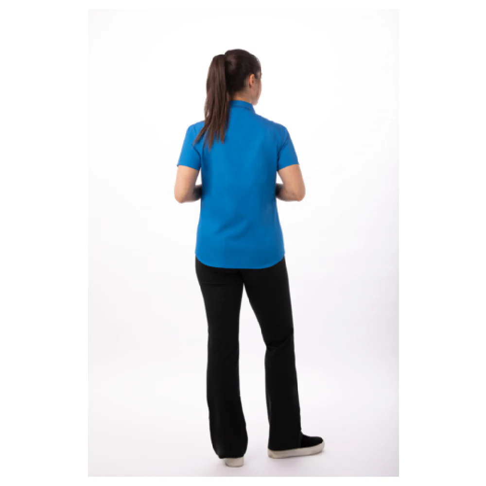 Chef Works CSWV-BLU-XS 33 Inch Women's Universal Cook's Shirt with Cool Vent Panels Blue Chef Works CSWV-BLU-XS 33 Inch Women's Universal Cook's Shirt with Cool Vent Panels Blue