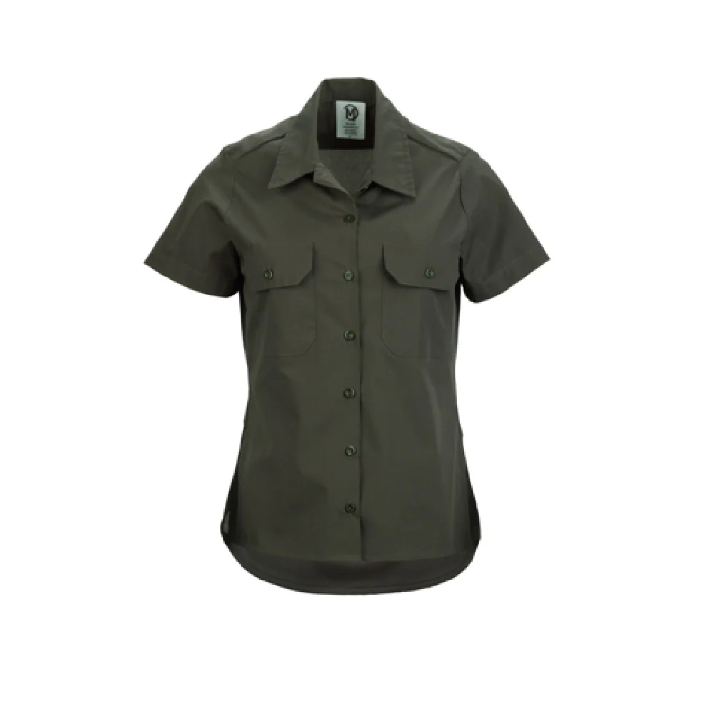 Mercer Culinary M60350OLXS Utility Cook's Shirt Women's Green with Mesh Back