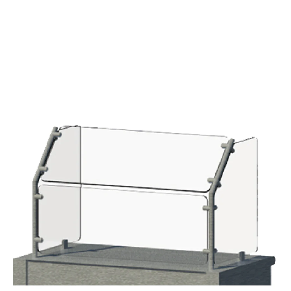 Advance Tabco AFC-48 48 Inch Food Shield Sneeze Guard Fixed Front Glass Advance Tabco AFC-48 48 Inch Food Shield Sneeze Guard Fixed Front Glass