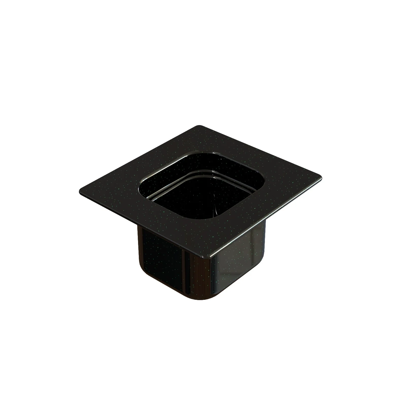Tablecraft CW360BKGS 1 Quart Food Pan Cold Holding Aluminum Black Green Speckle Finish
