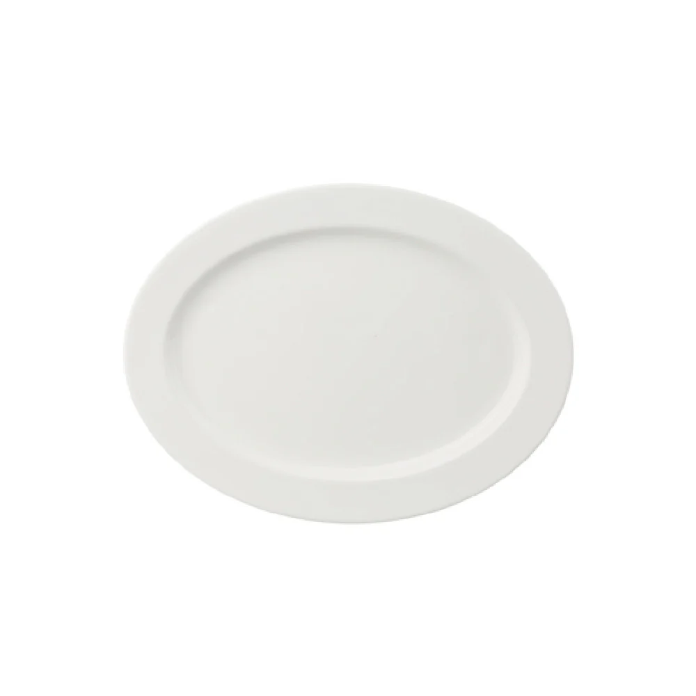 Yanco VS-212 12 Inch Dishwasher Safe Platter China White Fully Glazed 12 Packs