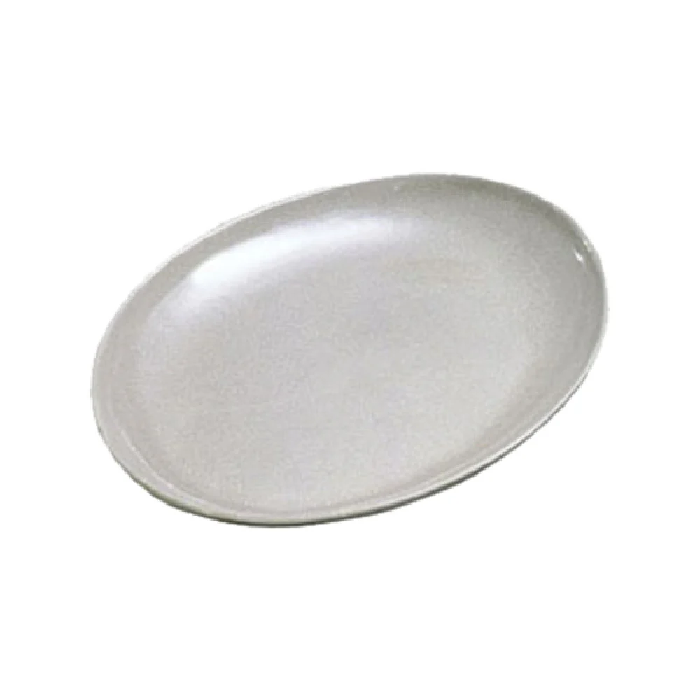 Bon Chef 2077BLKSPKLD 15 Inch Coupe Platter Sandstone Black Speckled Aluminum