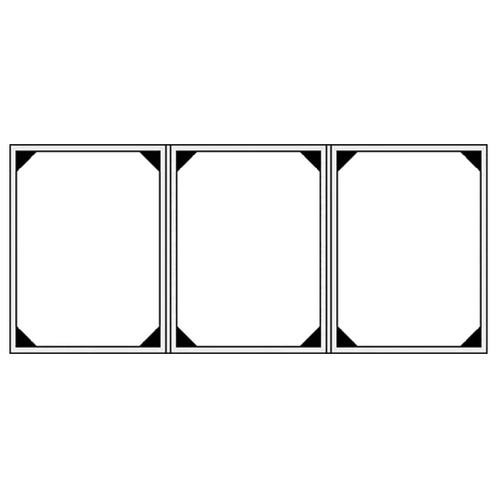 Risch WOOD-3V 4.25X11 Authentic Wood Menu Cover Triple View with Leather Risch WOOD-3V 4.25X11 Authentic Wood Menu Cover Triple View with Leather