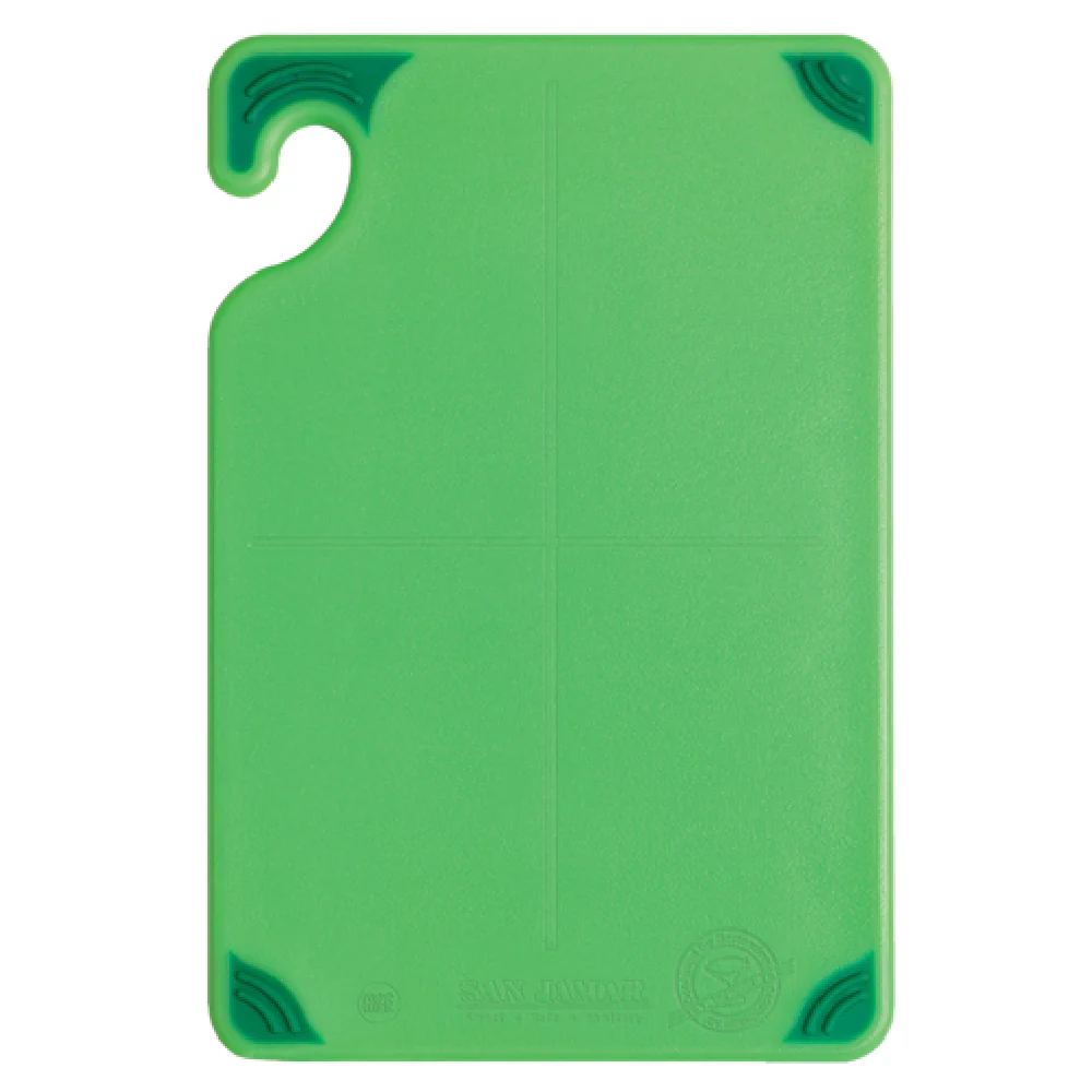San Jamar CBG6938GN 9 Inch Saf-T-Grip Bar Cutting Board Anti-slip Green Co-polymer