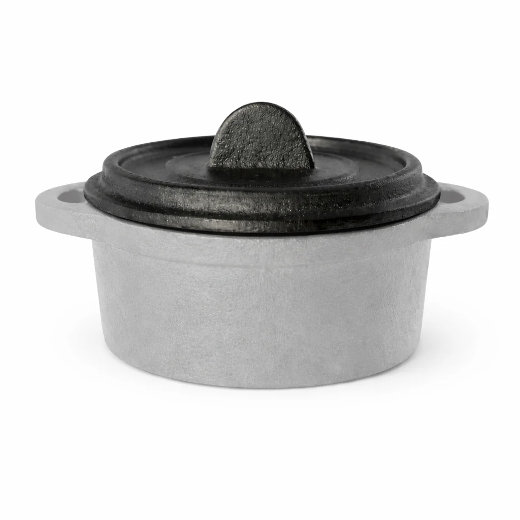 Fortessa 2.9.BLKPOT.13L 8 Oz Mini Cassolette Round Lid Only Cast Aluminum Black Fortessa 2.9.BLKPOT.13L 8 Oz Mini Cassolette Round Lid Only Cast Aluminum Black