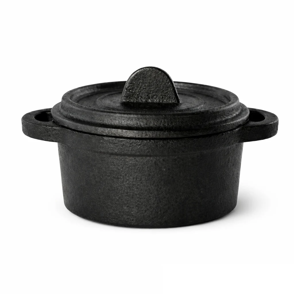 Fortessa 2.9.BLKPOT.13L 8 Oz Mini Cassolette Round Lid Only Cast Aluminum Black Fortessa 2.9.BLKPOT.13L 8 Oz Mini Cassolette Round Lid Only Cast Aluminum Black
