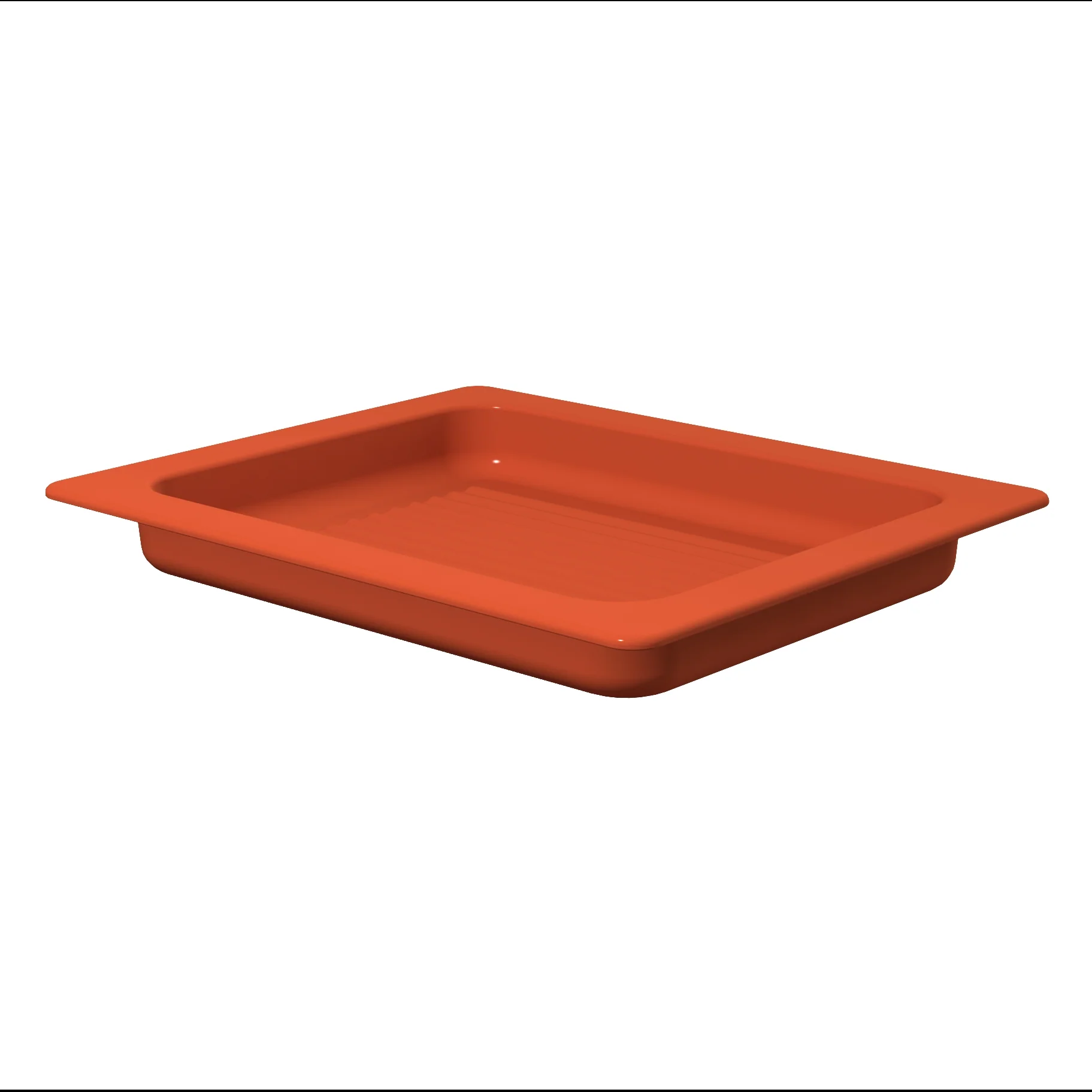 Tablecraft CW1242SNX 12 Inch Half Size Cold Holding Pan Aluminum Sunset Orange
