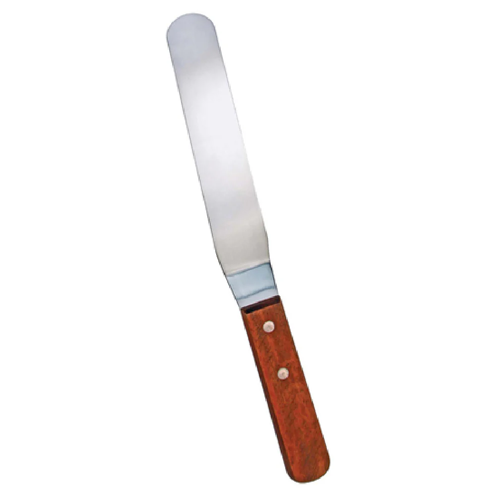 Omcan 80144 6-1/2 Inch Bakery Spatula with Wood Handle and Blade Stainless Steel