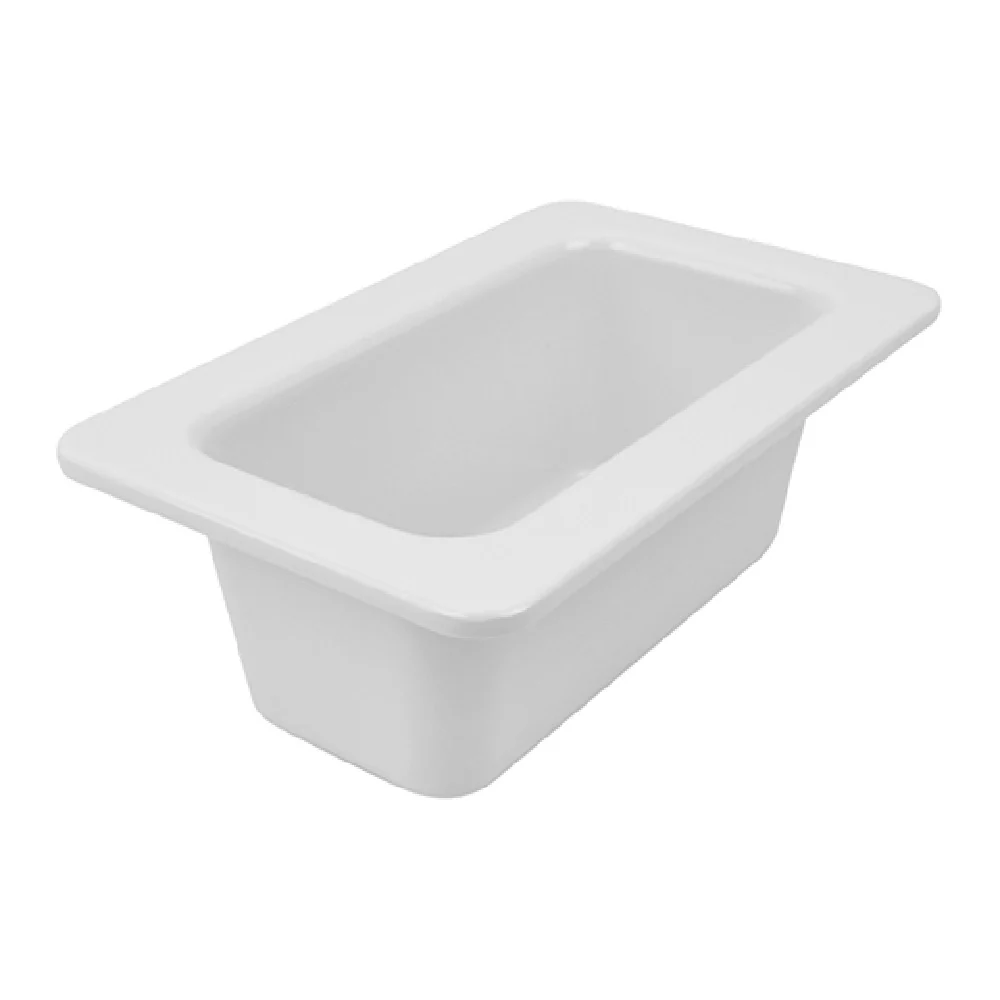 BauscherHepp T1882 10 Inch White Gastro Dish Melamine with Silicone Feet 50-3/4 Oz