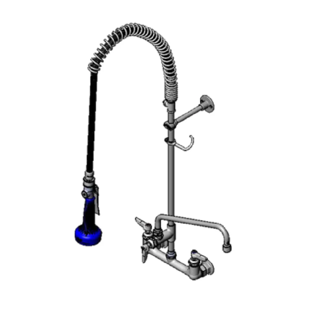 T&S Brass B-0133-12ACB8ST Pre-Rinse Unit 8 Inch Centers with Add On Faucet Stainless Steel