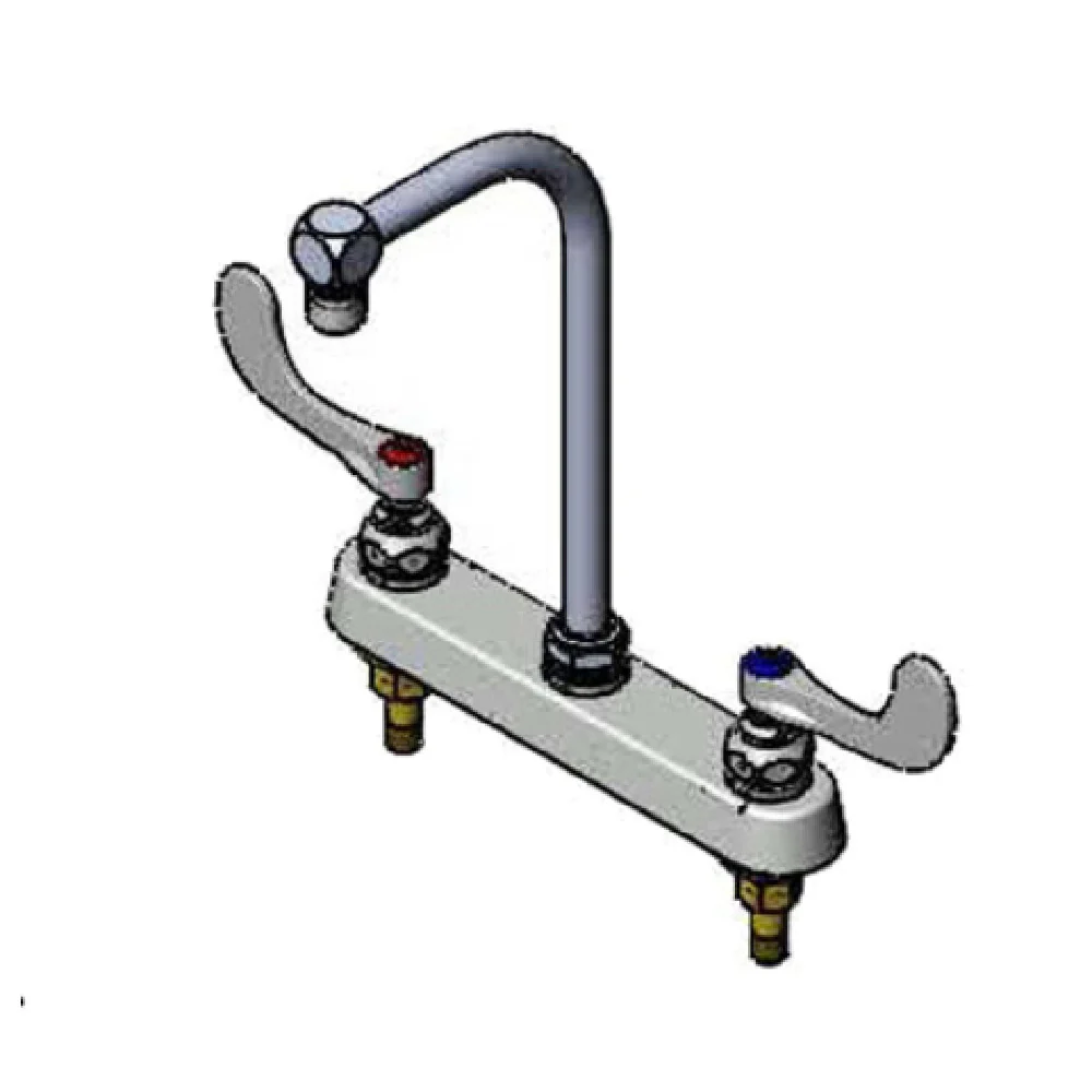 T&S Brass B-1120-04 Workboard Faucet Deck Mount With 8