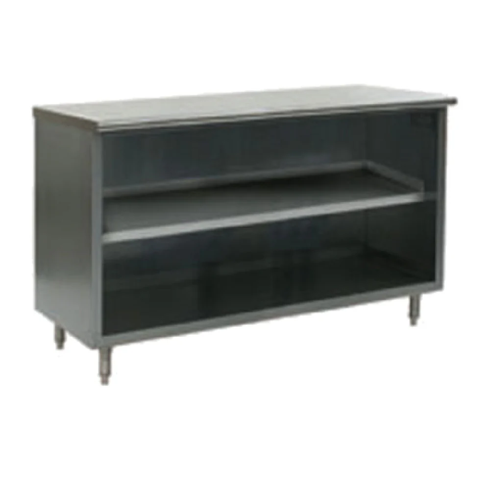 Eagle PC1896SE-CS 96 Inch Open Front Dish Cabinet with Fixed Shelf Stainless Steel Eagle PC1896SE-CS 96 Inch Open Front Dish Cabinet with Fixed Shelf Stainless Steel
