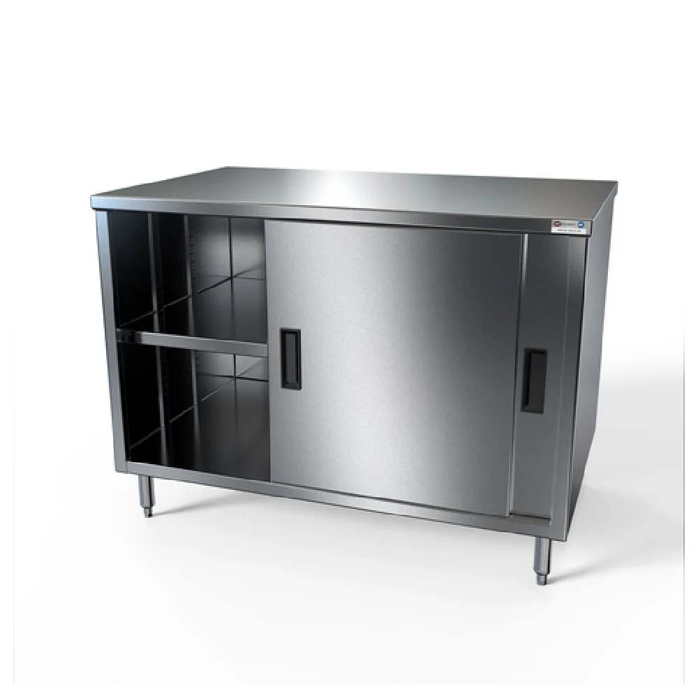 NBR Equipment TCB-6024S 60 Inch Premium Work Table Cabinet Base with Sliding Doors