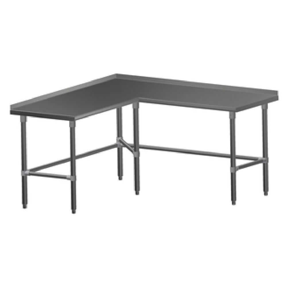 John Boos ST6R1.5-L2460SBK 60 Inch Work Table L-shaped Stainless Steel 24 Inch Depth