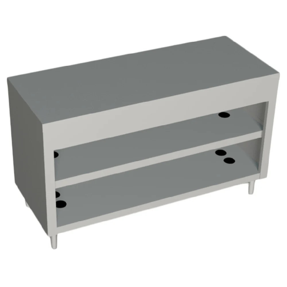 Duke 310-25SS 60 Inch Solid Top Unit Utility Counter Stainless Steel with Shelves