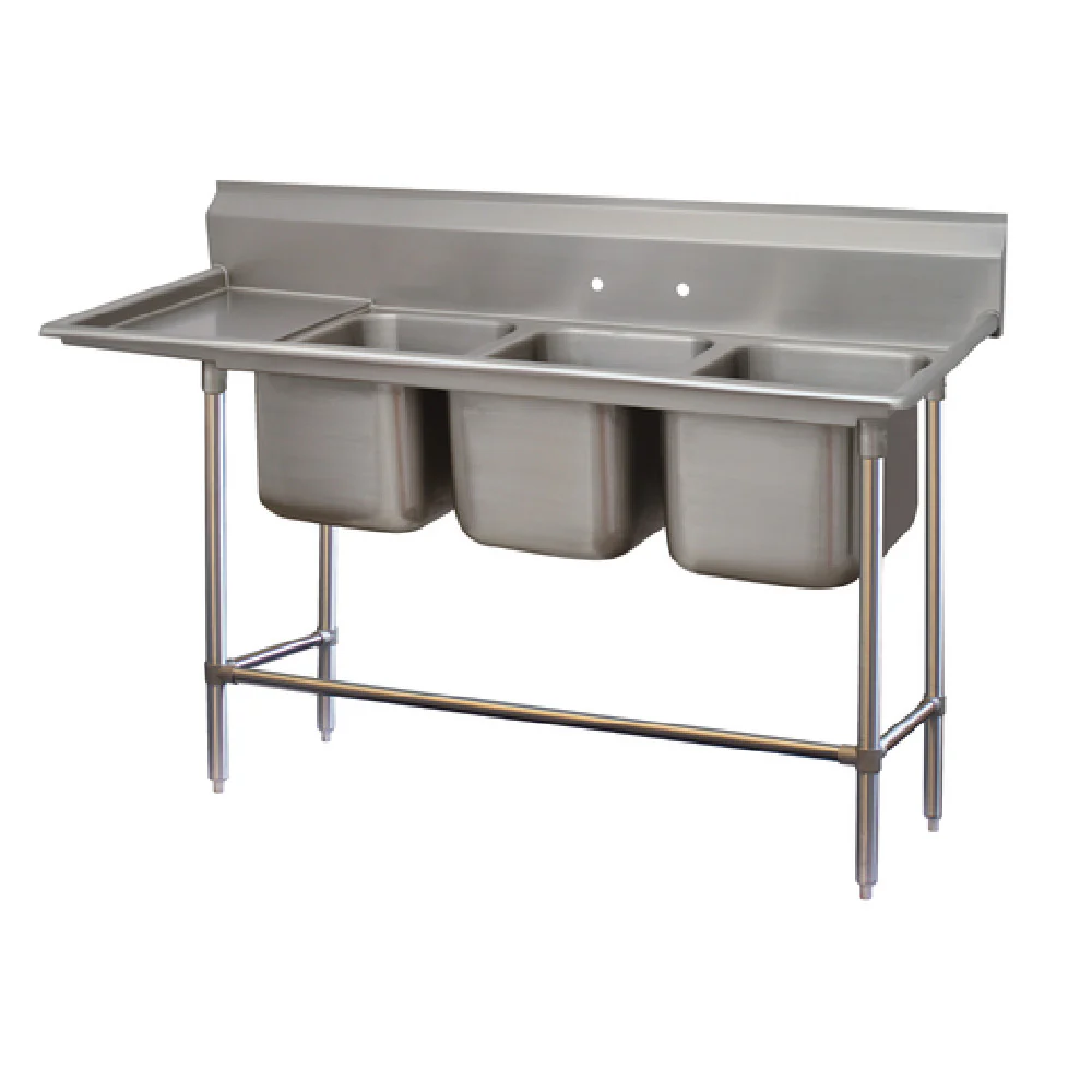 Advance Tabco 94-63-54-36L 101 Inch Regaline Sink With Left-hand Drainboard