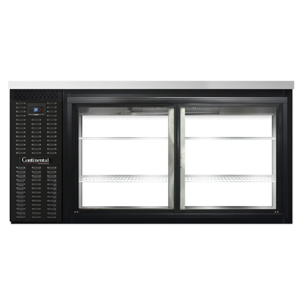 Continental Refrigerator BB69SNSGDPT 69 Inch Stainless Steel Pass-Thru Back Bar Cooler