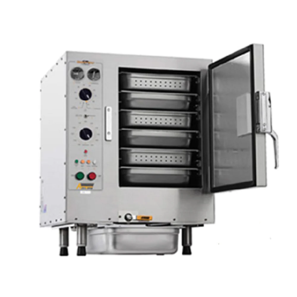 AccuTemp S64803D140 24 Inch Electric Boilerless Convection Steamer with 6 Pans