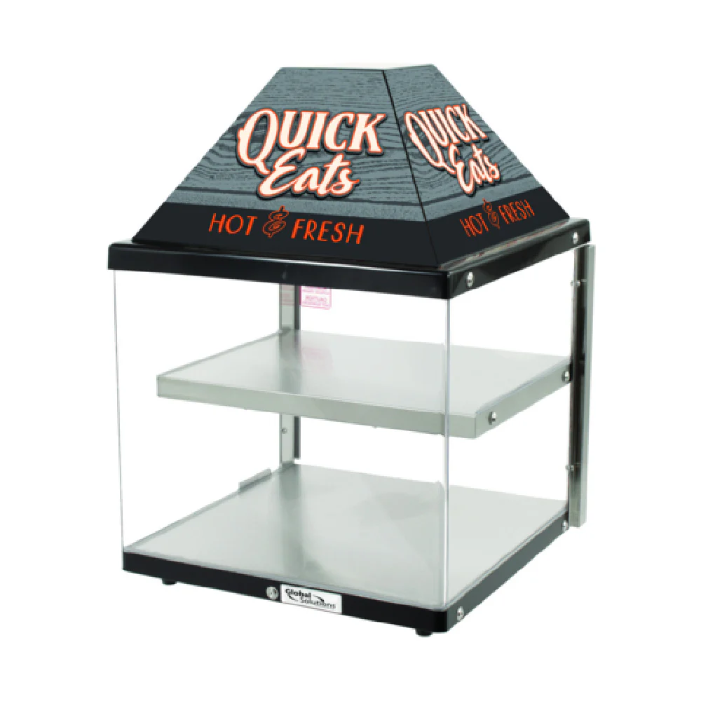 Global Solutions by Nemco GS1410 18 Inch Heated Food Merchandiser Countertop and Stainless Steel Global Solutions by Nemco GS1410 18 Inch Heated Food Merchandiser Countertop and Stainless Steel