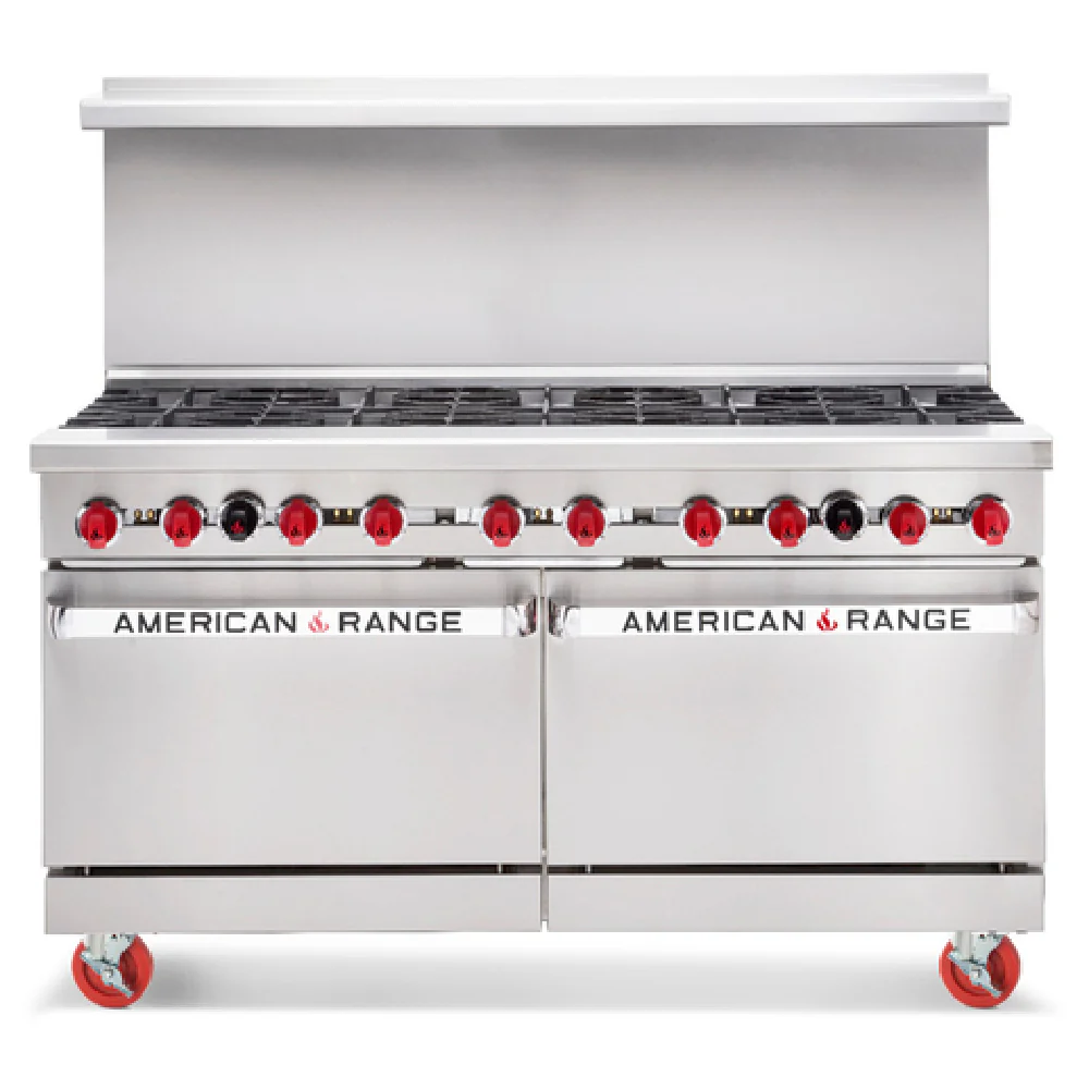 American Range AR-10-NVL-SBR_NAT 60 Inch Restaurant Range Gas with 10 Burners 32000 BTU