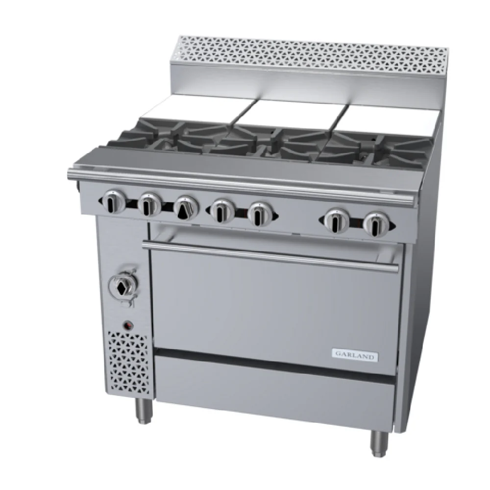 Garland C36-15C 36 Inch Heavy Duty Gas Range with Convection Oven 6 Burner 187000 BTU
