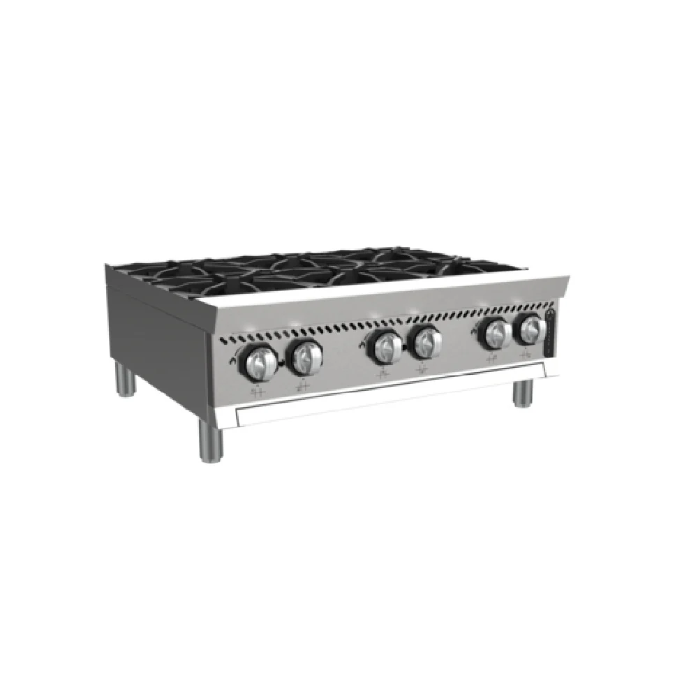O60CT-10B 60 Inch Gas Hotplate with 10 Burners 300000 BTU - Countertop O60CT-10B 60 Inch Gas Hotplate with 10 Burners 300000 BTU - Countertop