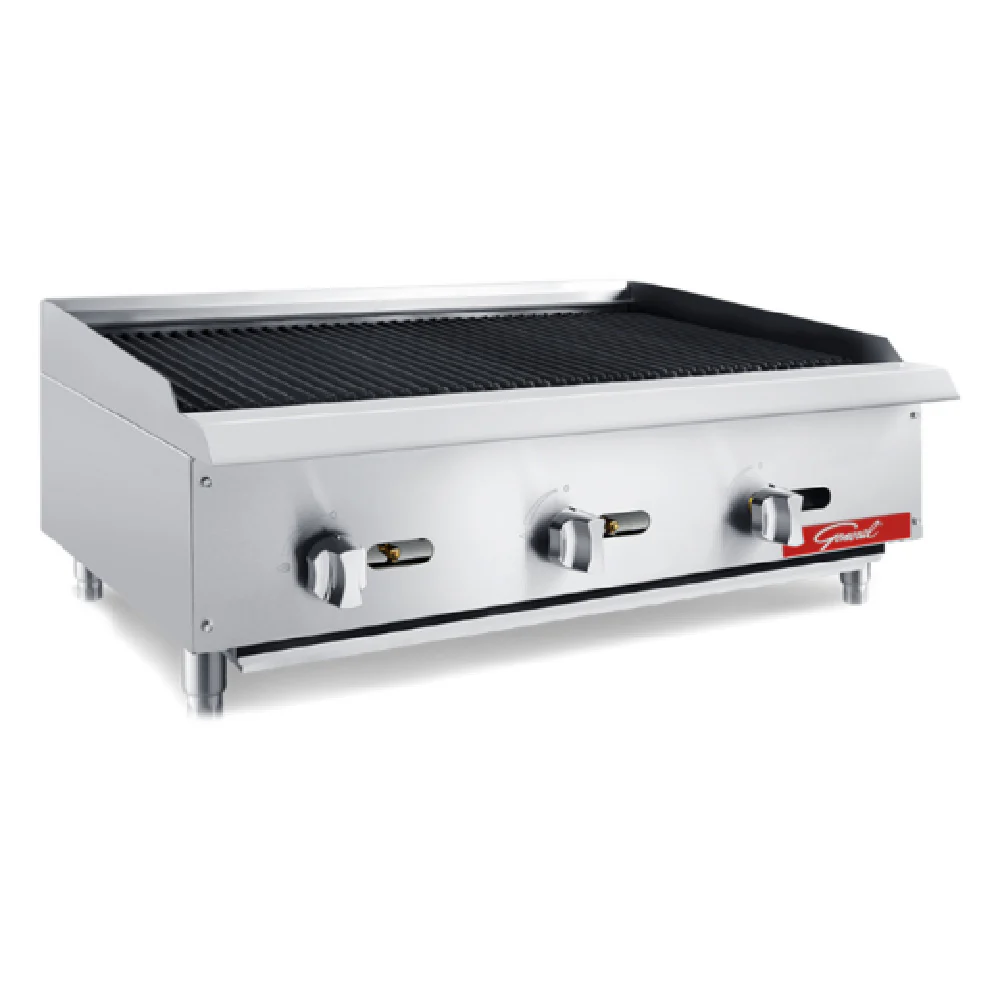 General GCRB-36LP 36 Inch Charbroiler Gas Countertop with 35kBTU Burners