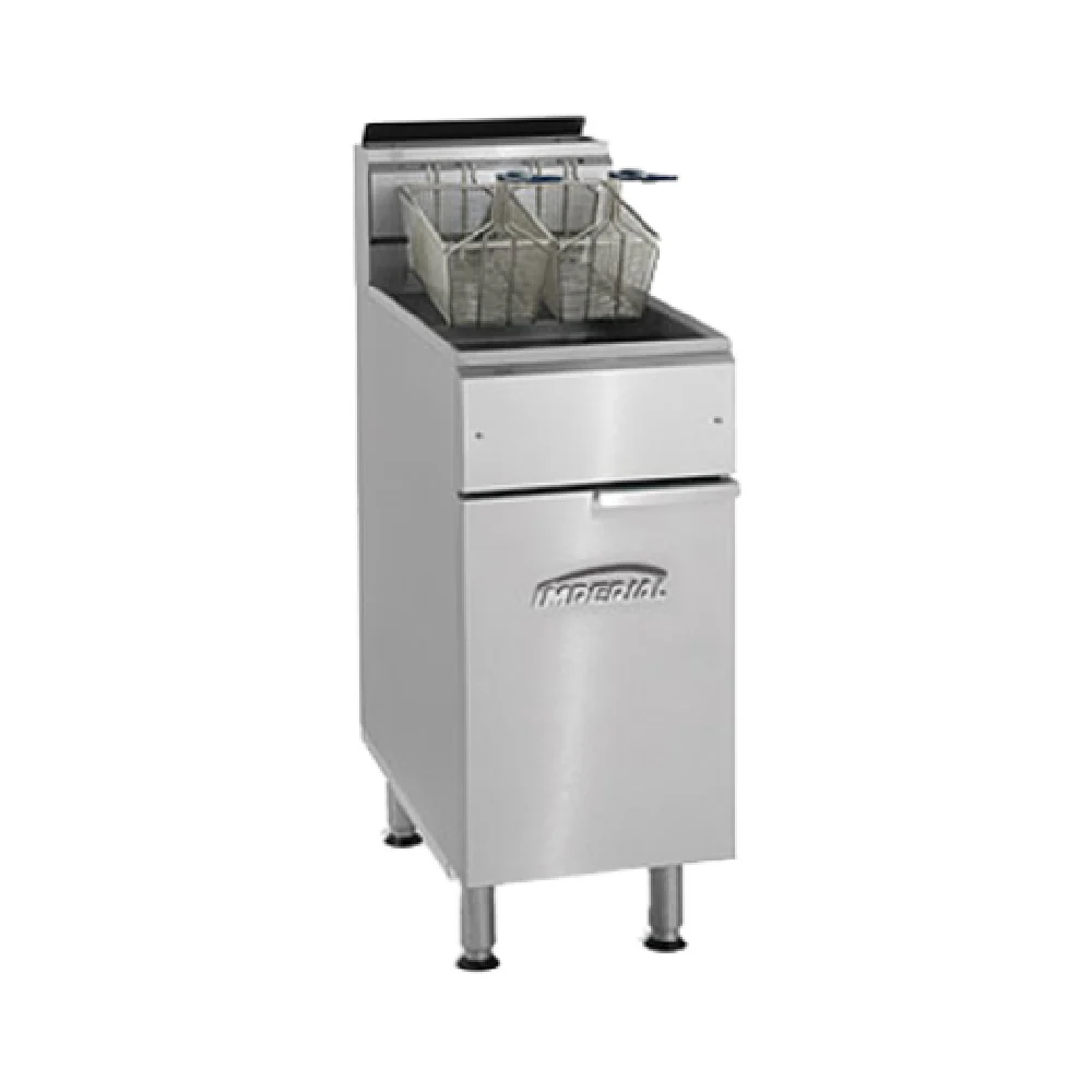 Imperial IFS-40_LP 15 Inch Floor Model Gas Deep Fryer with 105000 BTU