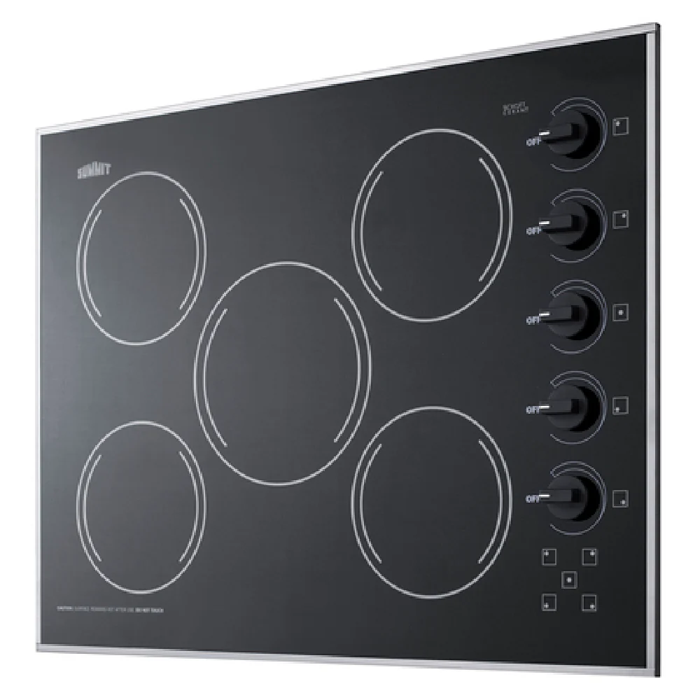 Summit CR5B273B 27 Inch Electric Radiant Cooktop with Five Burners Summit CR5B273B 27 Inch Electric Radiant Cooktop with Five Burners