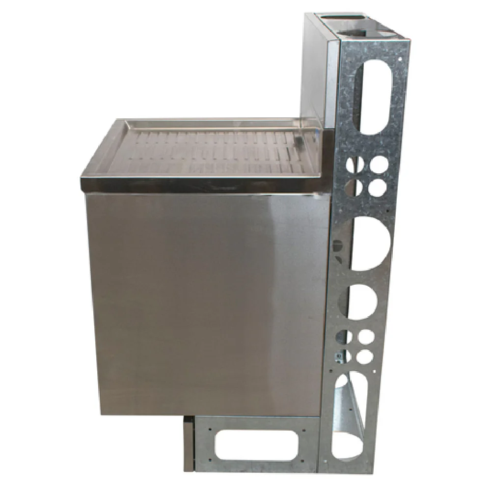 BK Resources UBDW-21-GC361 36 Inch Drainboard Underbar Glass Rack Unit Stainless Steel and Adjustable Shelves BK Resources UBDW-21-GC361 36 Inch Drainboard Underbar Glass Rack Unit Stainless Steel and Adjustable Shelves