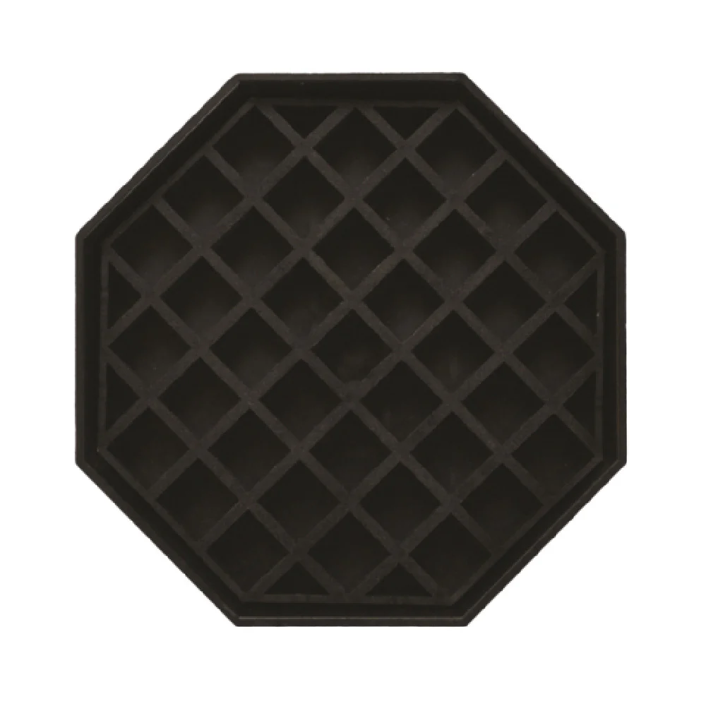 Service Ideas DT45 4-1/4 Inch Drip Tray Octagonal Black for APR2 APR3 Racks