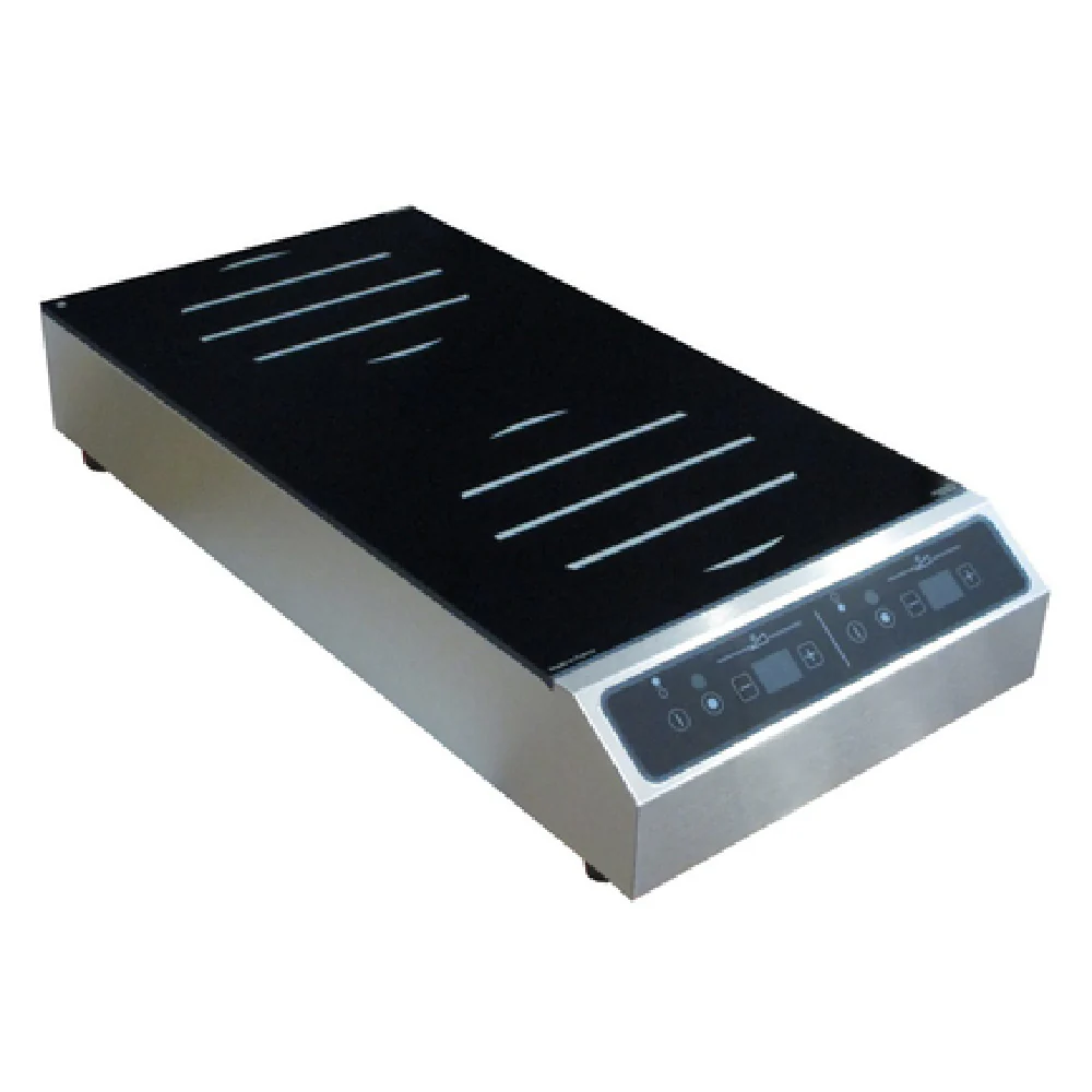 Equipex GL2-7000F 14 Inch Induction Range Electric Stainless Steel 2 Burner - Dual Cooling Fans