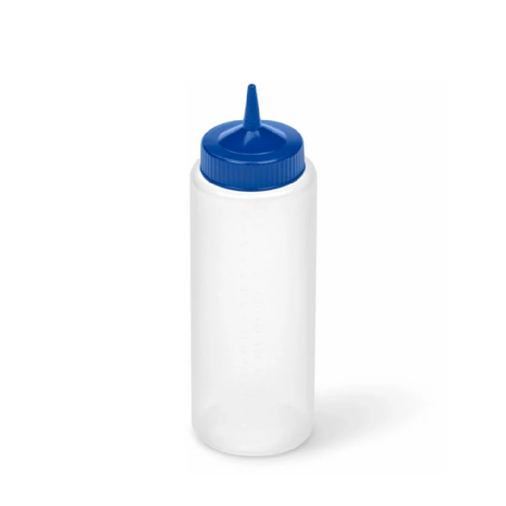 Vollrath 4932-1344 32 Oz Squeeze Bottle Clear Polyethylene with Blue Cap