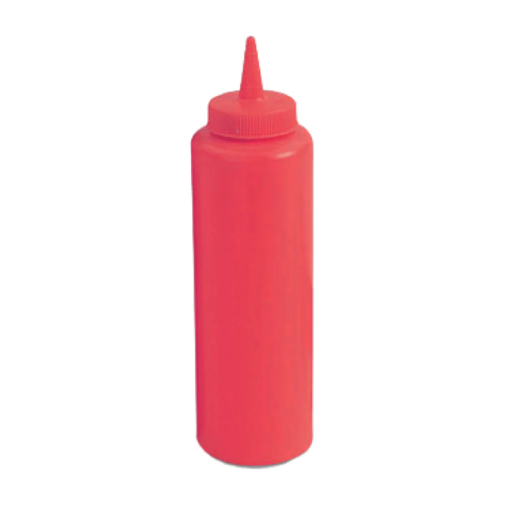 Vollrath 52064 12 Oz Slim Profile Squeeze Bottle Red Plastic Made in USA