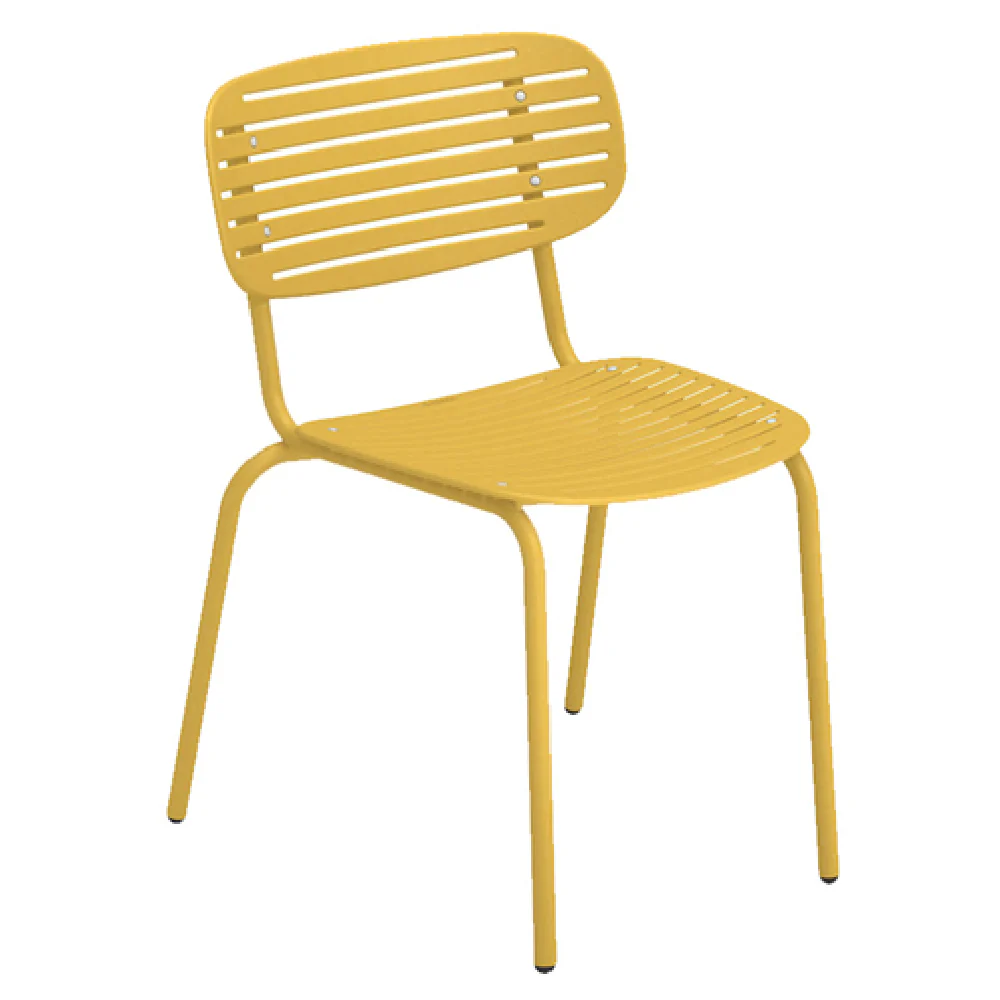 emuamericas, llc E639-41 21 Inch Stacking Chair Outdoor Solid Steel Cut-out Back emuamericas, llc E639-41 21 Inch Stacking Chair Outdoor Solid Steel Cut-out Back