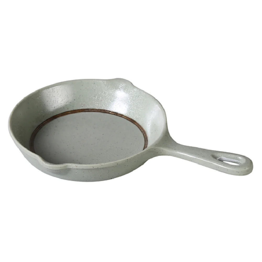 Yanco YO-5010 14 Oz Round Pot Plate with Handle Melamine Matte Green