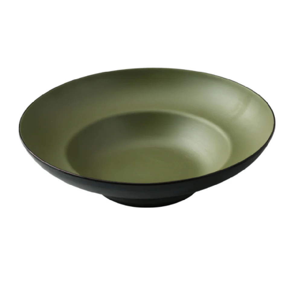 Yanco BM-811GR 11-Inch 20 Oz Round Pasta Bowl Melamine Two Tone Green Yanco BM-811GR 11-Inch 20 Oz Round Pasta Bowl Melamine Two Tone Green
