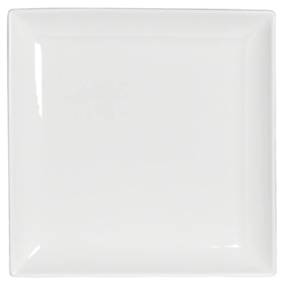 Steelite 6940E604 10 Inch Square Plate Microwave and Dishwasher Safe Porcelain