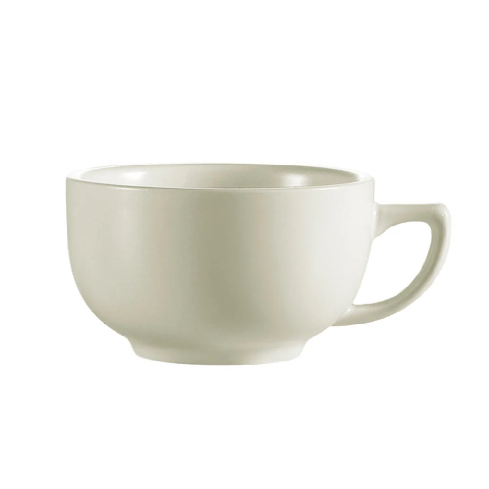 CAC China FR-56 14 Oz Franklin Cappuccino Cup Round Ceramic Dishwasher Safe 4-3/4 Inch