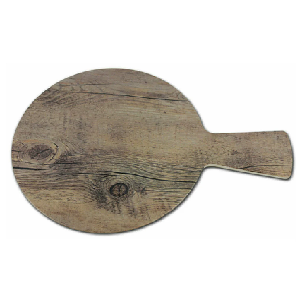 GET Enterprises M9RW-DW 9 Inch Round Melamine Serving Board Faux Driftwood Finish