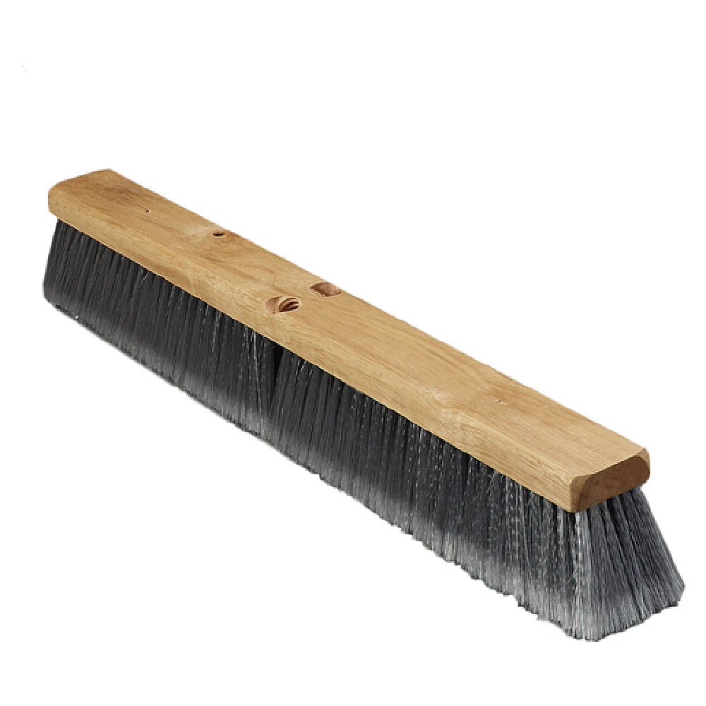 Carlisle 3621951823 18 Inch Broom Head Push Flagged Floor Brush Palmyra and Tampico Gray