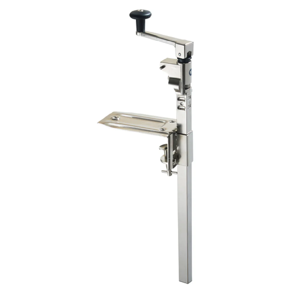 Winco CO-3N 6 Inch Manual Can Opener Rigid Universal Mounting Base with Knife Blade Stainless Steel