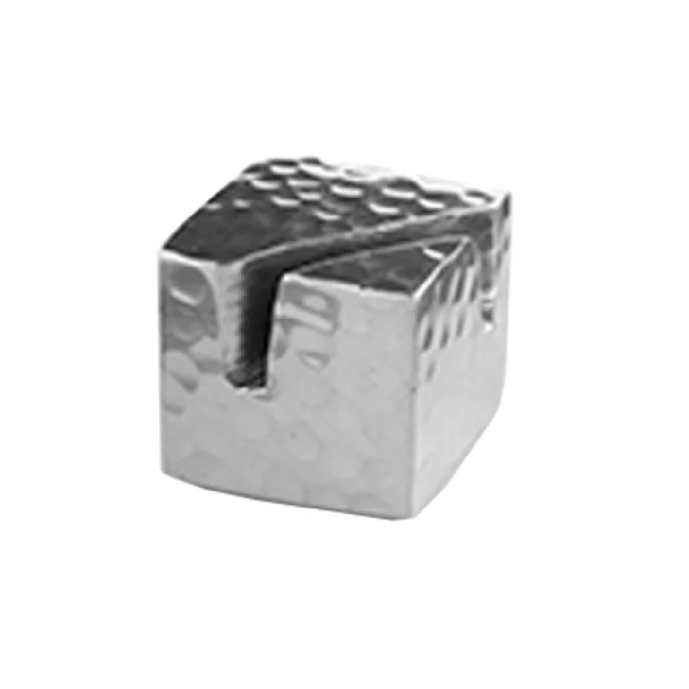 American Metalcraft HCHS1 7/8 Inch Square Card Holder Aluminum Hammered Finish