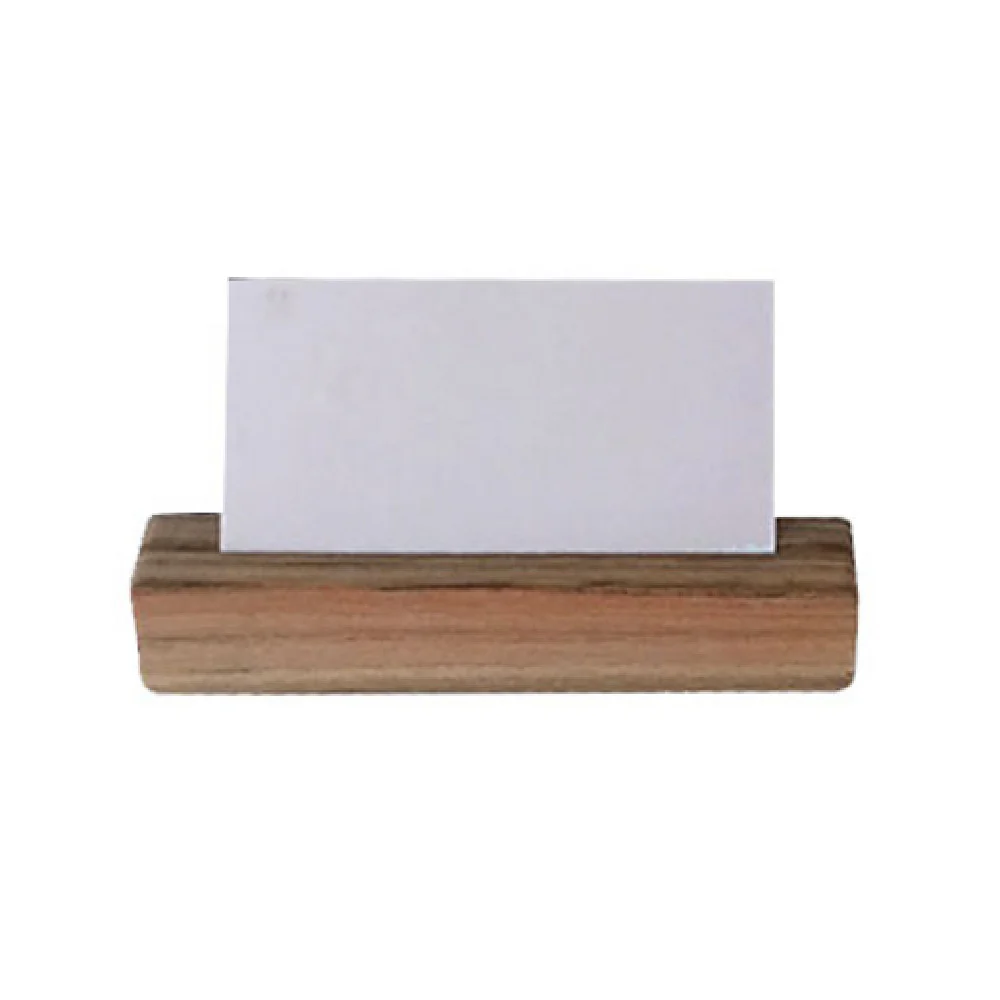 Steelite DWFB11523T 1 Inch Wood Large Card Holder with Natural Teak Finish Steelite DWFB11523T 1 Inch Wood Large Card Holder with Natural Teak Finish