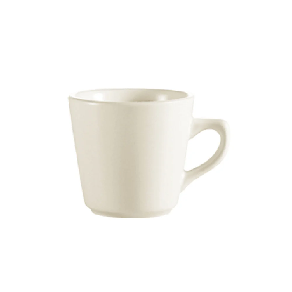 CAC China FR-1 7 Oz Round Coffee Cup Ceramic Dishwasher Safe with Handles