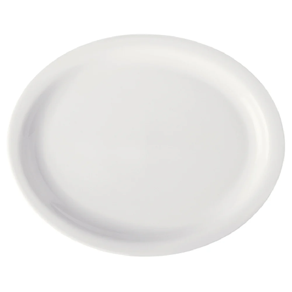 GET Enterprises PA1101807712 11-3/4 Inch Oven Safe Platter Porcelain with Rolled Edge