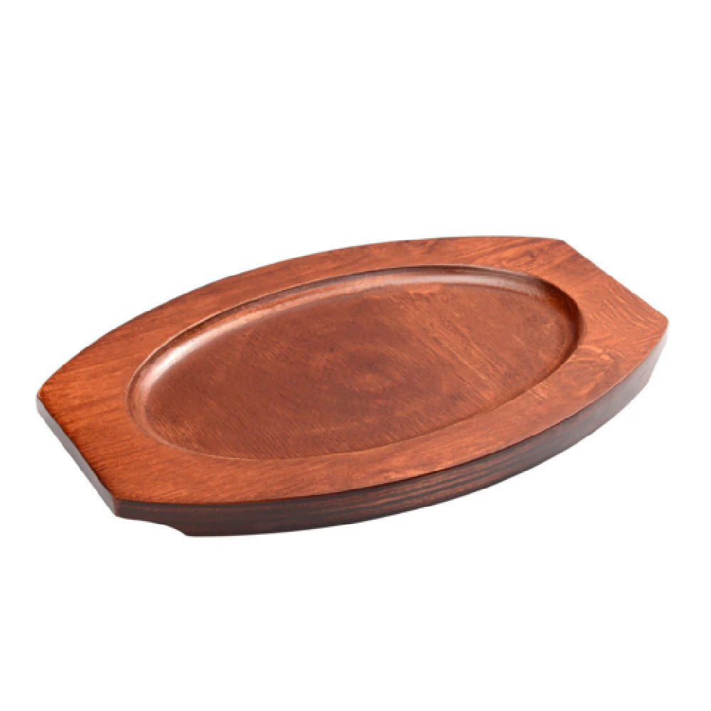 CAC China ALPL-11-UW 12 Inch Underliner Wooden Oval for 11 Inch Platter